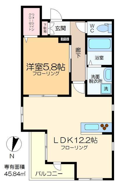DUO・REPOSER(1LDK/3階)の間取り写真