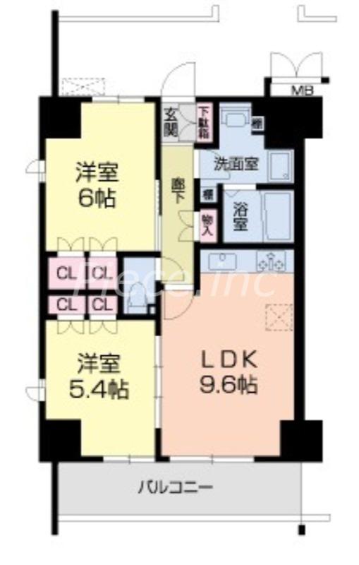 ESPERANZA(2LDK/5階)の間取り写真