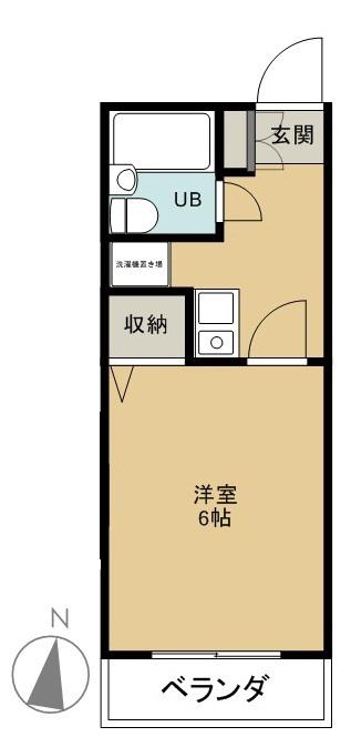 ウィンベルサンアイ(1K/1階)の間取り写真