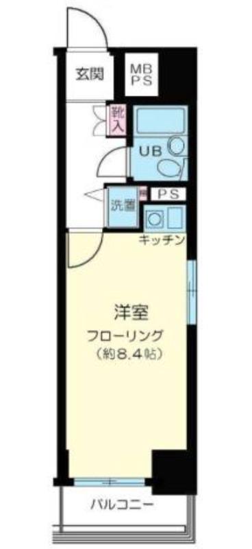 藤和シティコープ大森(ワンルーム/2階)の間取り写真