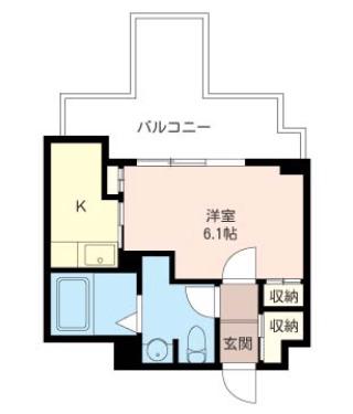 アドミラーブル横濱(1K/5階)の間取り写真