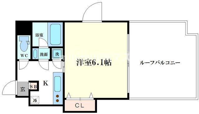 モノリス(1K/10階)の間取り写真