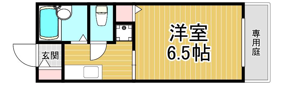 ミユキハイツ(1K/1階)の間取り写真