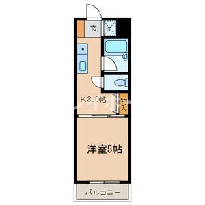 コピエ五反田(1K/1階)の間取り写真