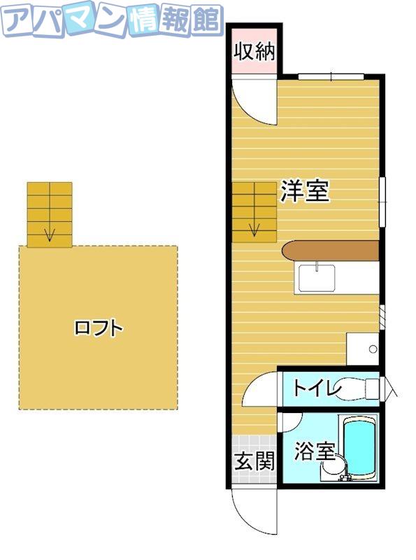 コーポウィンヒルズ(ワンルーム/1階)の間取り写真