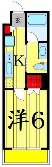 マーロ立石レジデンス♯R(1K/1階)の間取り写真