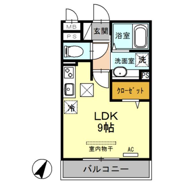 第8グリーンハイツ(ワンルーム/3階)の間取り写真