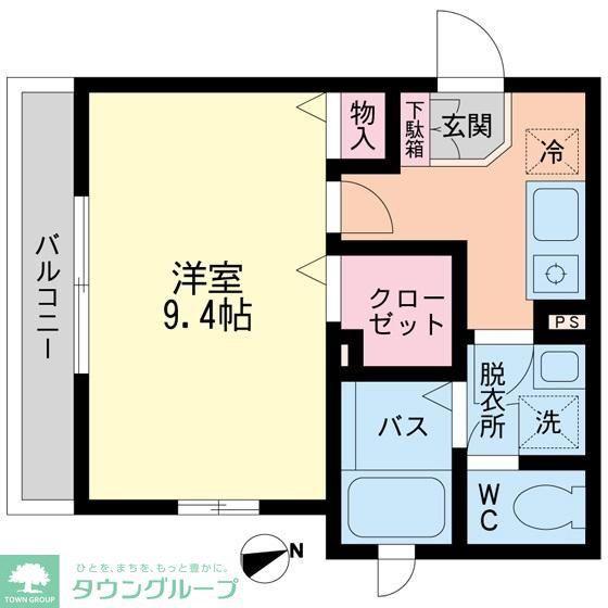 リヴェール・ケイズ(1K/2階)の間取り写真