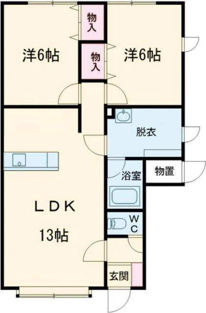 メゾンシャリテ(2LDK/1階)の間取り写真