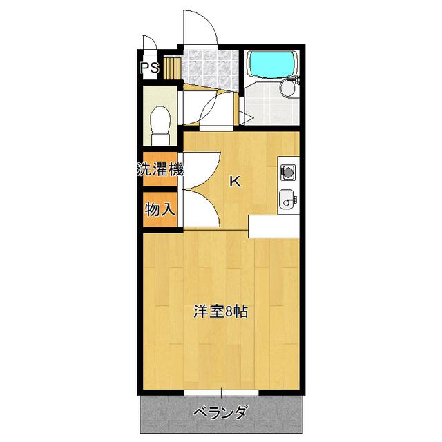 第3ルーブルマンション(ワンルーム/1階)の間取り写真