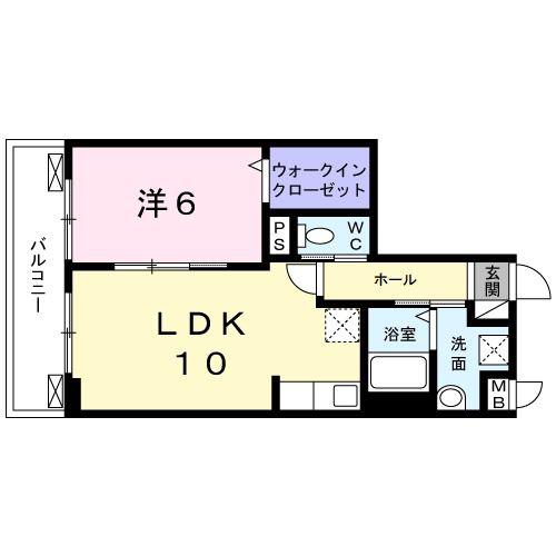 コロレアール セレステ(1LDK/3階)の間取り写真