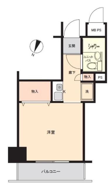 ヴァンハウス吉野町(ワンルーム/3階)の間取り写真