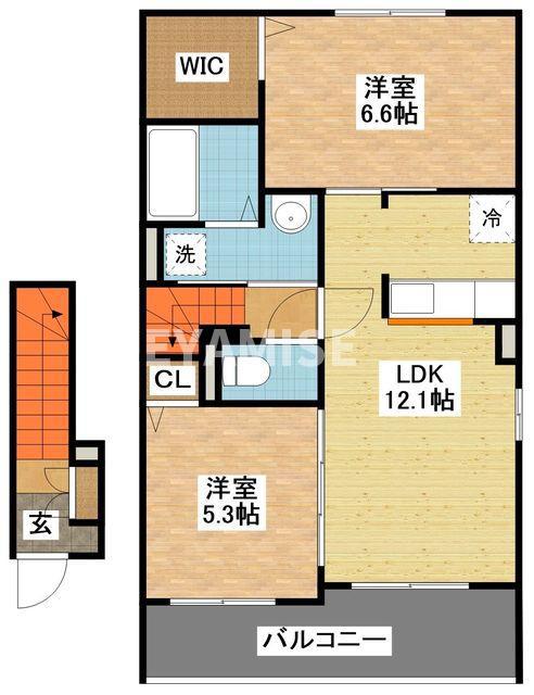 ANNEX31 VIII(2LDK/2階)の間取り写真