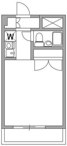 スカイコート生麦(ワンルーム/8階)の間取り写真
