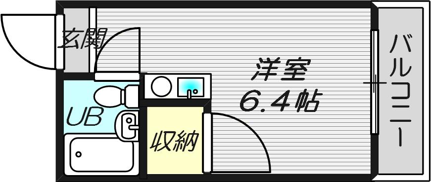 シティハイツ淡路(ワンルーム/4階)の間取り写真
