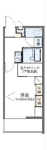 レオパレスサシェ(1K/1階)の間取り写真