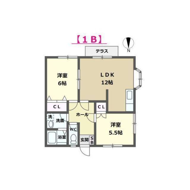 クレスト(2LDK/1階)の間取り写真