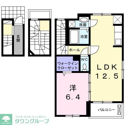 グレイスフル ファウスト(1LDK/3階)の間取り写真