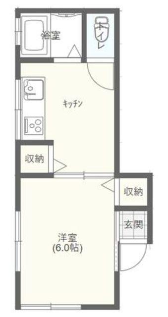 熊木コーポ(1K/1階)の間取り写真