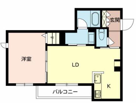 シャーメゾン美登(1LDK/2階)の間取り写真
