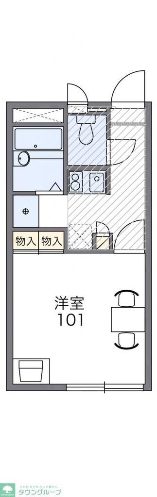 レオパレスウタガワ2(1K/2階)の間取り写真