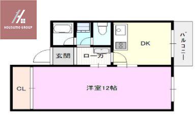 PALMIZIO平野西Ⅰ(1LDK/2階)の間取り写真