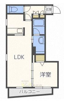 エミネンス南郷14(1LDK/1階)の間取り写真