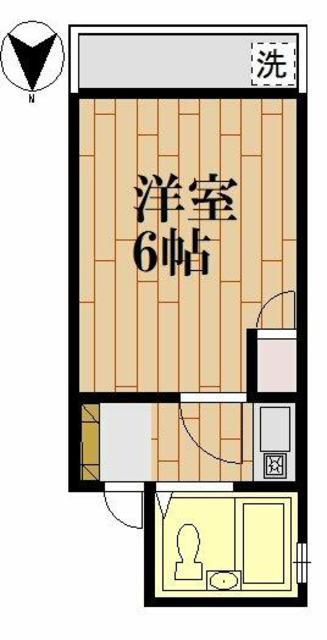 ピュアハイツマスカワ(ワンルーム/4階)の間取り写真