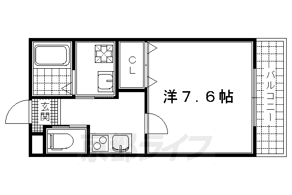 SALA墨染(1K/2階)の間取り写真
