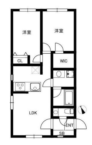 サンセリテ南麻布(2LDK/3階)の間取り写真