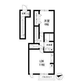 VILLETTA(1LDK/2階)の間取り写真