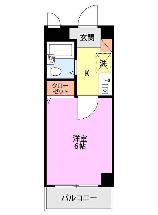ハイツアオキ第3(1K/2階)の間取り写真