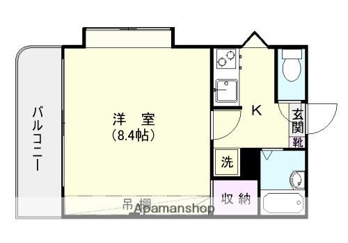 KOU TAI SHIN BUIL(1K/4階)の間取り写真