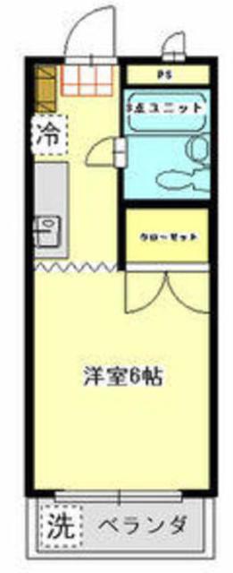 石井マンションピーコック(1K/2階)の間取り写真