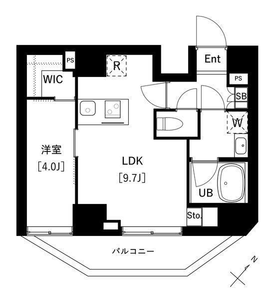 ARKMARK上池袋(1LDK/3階)の間取り写真