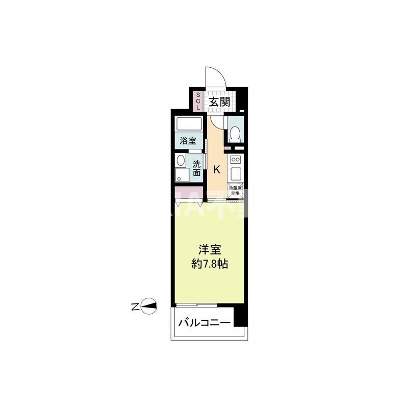 S-FORT都島内代(1K/7階)の間取り写真