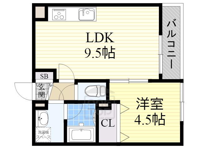 クレールルナ・ソル(1LDK/3階)の間取り写真