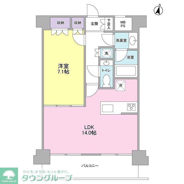 プレディアスタイル池上南イースト(1LDK/5階)の間取り写真