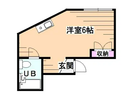 サングリエ所沢(ワンルーム/1階)の間取り写真