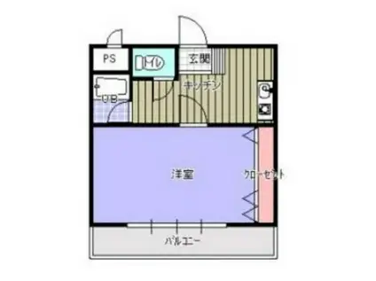 エルフラッツ長田(1K/2階)の間取り写真