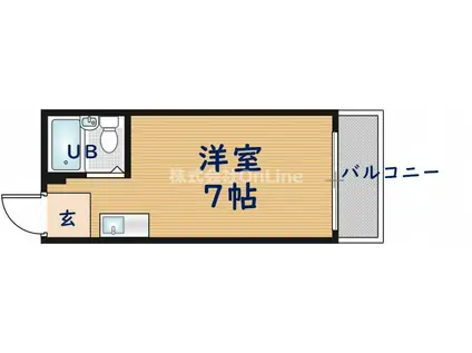 アミティ東大阪PARTII(ワンルーム/4階)の間取り写真
