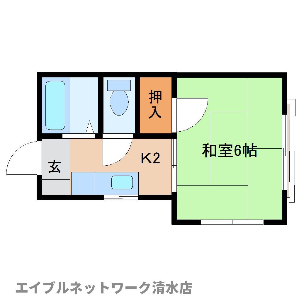 カレッジシバタ(1K/1階)の間取り写真