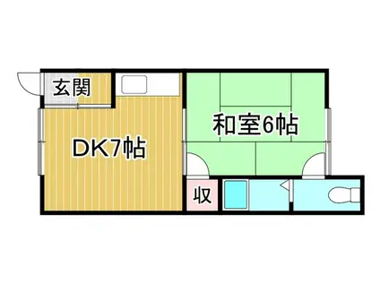 泉翠マンション(1DK/1階)の間取り写真