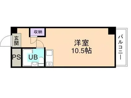 メゾン雅(ワンルーム/3階)の間取り写真