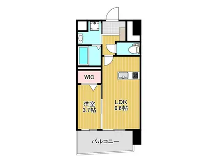 MID TERRACE(1LDK/6階)の間取り写真