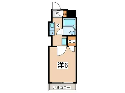 フレンドポート横浜第8(1K/1階)の間取り写真