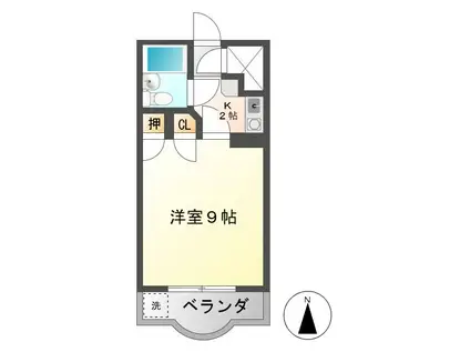 パーソナルハイツ澤(1K/1階)の間取り写真