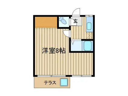 ときわ荘(1K/1階)の間取り写真