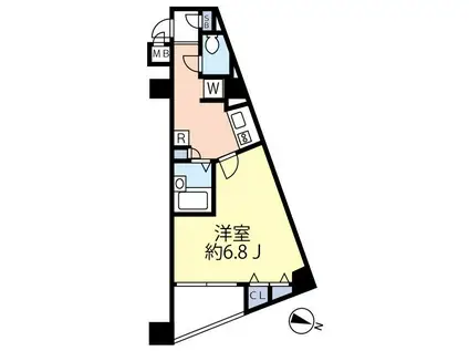 グランヴァン新大塚(1K/3階)の間取り写真