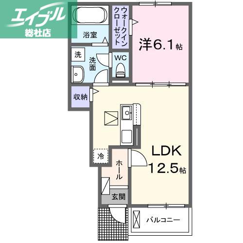アイリス パディ(1LDK/1階)の間取り写真